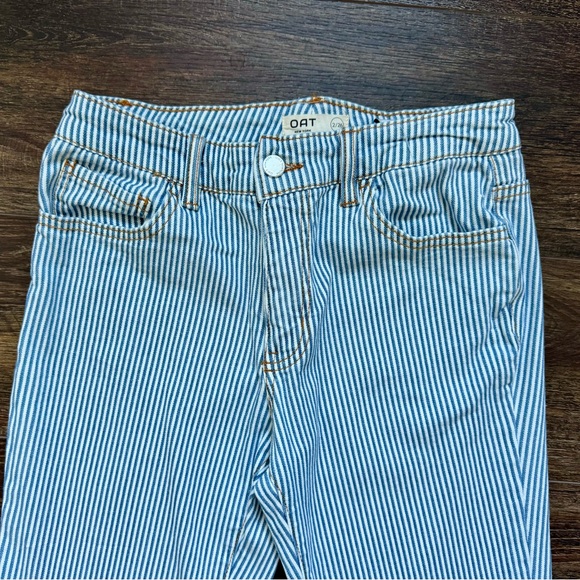 OAT NEW YORK Pinstriped Denim Jeans Women’s Pants Sz 2 - Picture 4 of 6